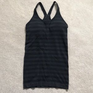 Lululemon black tank with built in bra - size 4